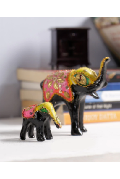Multicolour Showpieces Set of 2 Multicolour Showpieces Set of 2